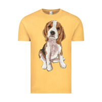 Vintage Mustard beagle Vintage Tee - RanaPortraitStore