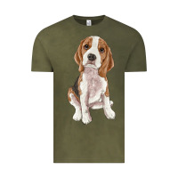 Vintage Olive beagle Vintage Tee - RanaPortraitStore