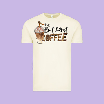 But First Coffee Vintage Tee Designed By Barkaloodesign
