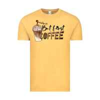Vintage Mustard but first coffee Vintage Tee - BarkalooDesign