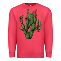 Cardinal cactus with flowers Premium Sweatshirt - AdoDesignShop