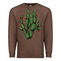 Chestnut cactus with flowers Premium Sweatshirt - AdoDesignShop