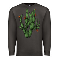 Smoke cactus with flowers Premium Sweatshirt - AdoDesignShop