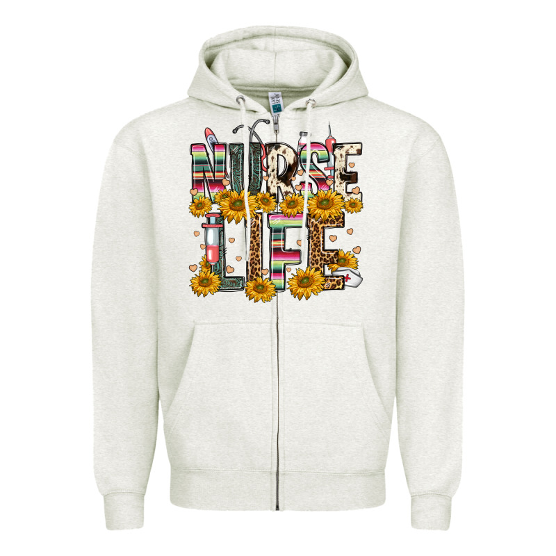 Nurse Life Zipper Hoodie by FaDigitalArtStudio | Teevron