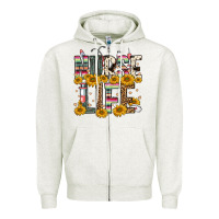 Oatmeal Heather nurse life Zipper Hoodie - FaDigitalArtStudio