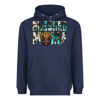 Navy blessed mama Heavyweight Hoodie - JahusDesignShop