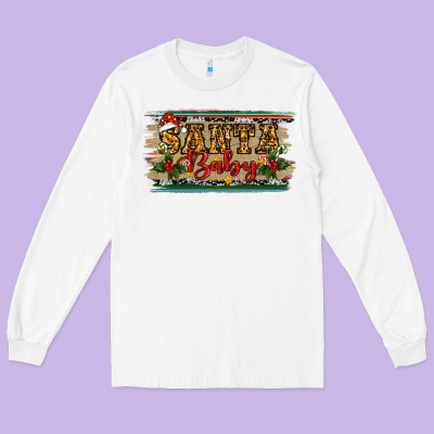 Christmas Western Santa Baby Long Sleeve Tee Designed By Ranaportraitstore