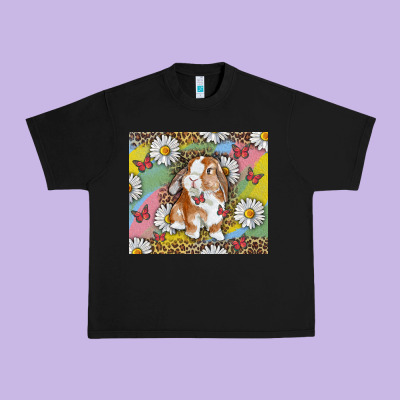 Watercolor Easter Bunny With Daisy Urban Heavy Tee Designed By Ranaportraitstore