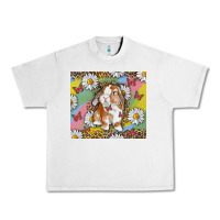 Lunar Rock Watercolor Easter Bunny With Daisy Urban Heavy Tee - RanaPortraitStore