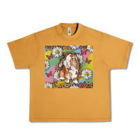 Peanut Butter Watercolor Easter Bunny With Daisy Urban Heavy Tee - RanaPortraitStore
