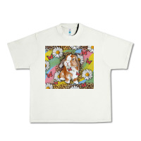 Pistachio Watercolor Easter Bunny With Daisy Urban Heavy Tee - RanaPortraitStore