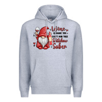 Heather Grey wine because you cant run this shitshow sober Premium Hoodie - MaliasSmallBusiness