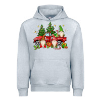 Heather Grey christmas gnomes truck Urban Hoodie - MaliasSmallBusiness