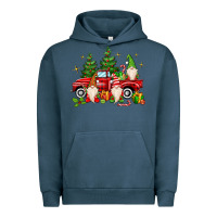 Pigment Midnight Navy christmas gnomes truck Urban Hoodie - MaliasSmallBusiness