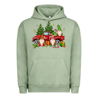 Pigment Oil Green christmas gnomes truck Urban Hoodie - MaliasSmallBusiness