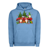 Pigment Pebble Blue christmas gnomes truck Urban Hoodie - MaliasSmallBusiness