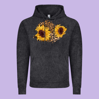 Sunflower Leopard Patch Vintage Hoodie Designed By Adodesignshop