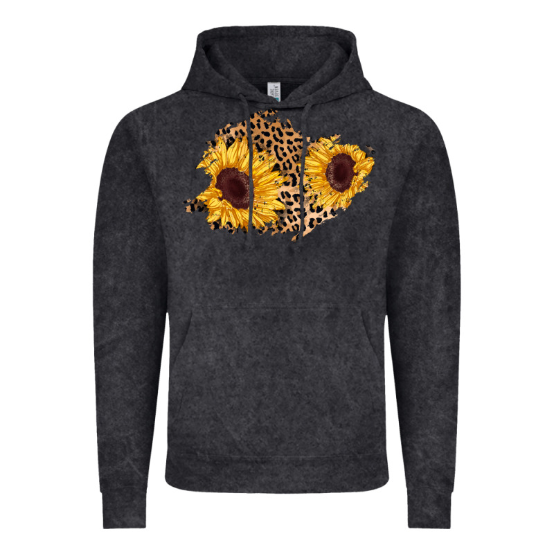 Sunflower Leopard Patch Vintage Hoodie by AdoDesignShop | Teevron