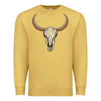 Antique Gold bull skull Premium Sweatshirt - AdoDesignShop
