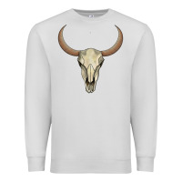 Dove Grey bull skull Premium Sweatshirt - AdoDesignShop