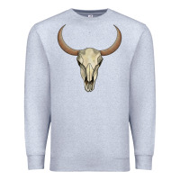 Heather Grey bull skull Premium Sweatshirt - AdoDesignShop