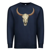 Navy bull skull Premium Sweatshirt - AdoDesignShop