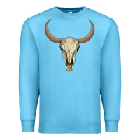 Ocean Blue bull skull Premium Sweatshirt - AdoDesignShop