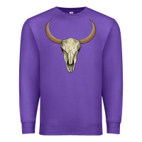 Purple bull skull Premium Sweatshirt - AdoDesignShop