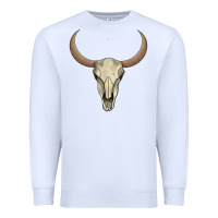 White bull skull Premium Sweatshirt - AdoDesignShop