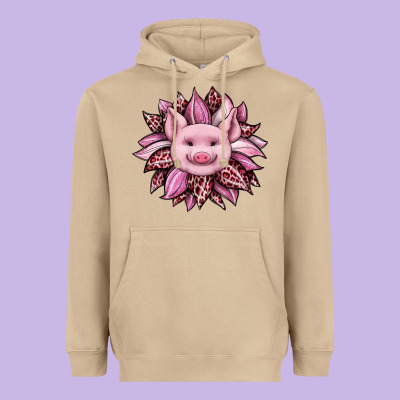 Sunflower Leopard Heavyweight Hoodie Designed By Jahusdesignshop