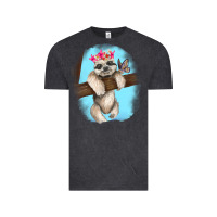Vintage Black baby sloth Vintage Tee - RanaPortraitStore
