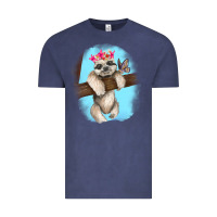 Vintage Denim baby sloth Vintage Tee - RanaPortraitStore
