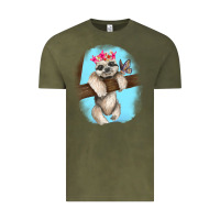 Vintage Olive baby sloth Vintage Tee - RanaPortraitStore