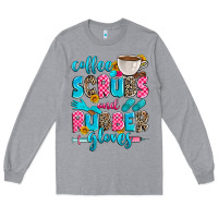 Heather Grey coffee scrubs and rubber gloves Long Sleeve Tee - Zillion Design Studio