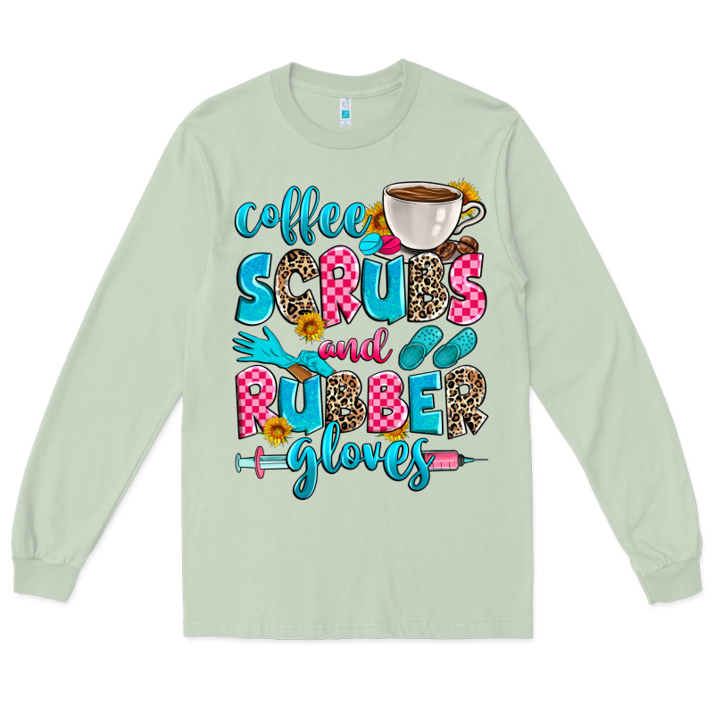 Coffee Scrubs And Rubber Gloves Long Sleeve Tee by Zillion Design Studio | Teevron