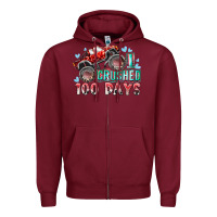 Burgundy i crushed 100 days Zipper Hoodie - RacoonDesign
