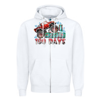 White i crushed 100 days Zipper Hoodie - RacoonDesign