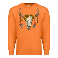 Carrot bull skull sunflowers and feathers Premium Sweatshirt - AdoDesignShop