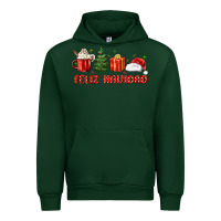 Forest Green feliz navidad Urban Hoodie - MaliasSmallBusiness