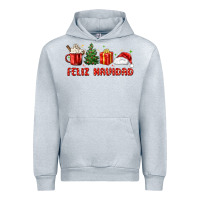 Heather Grey feliz navidad Urban Hoodie - MaliasSmallBusiness
