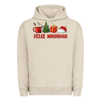 Pigment French Oak feliz navidad Urban Hoodie - MaliasSmallBusiness