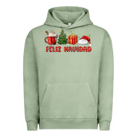 Pigment Oil Green feliz navidad Urban Hoodie - MaliasSmallBusiness