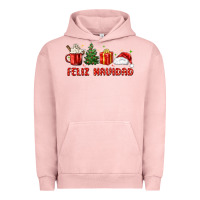 Pigment Salmon feliz navidad Urban Hoodie - MaliasSmallBusiness