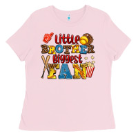 Bubblegum Pink little brother biggest fan Ladies Tee - AdoDesignShop