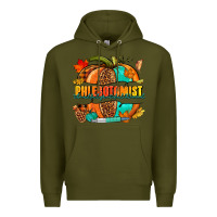 Army Green Phlebotomist pumpkin Premium Hoodie - NancyCooperArtShop