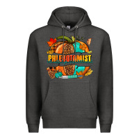 Charcoal Heather Phlebotomist pumpkin Premium Hoodie - NancyCooperArtShop