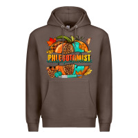 Coffee Phlebotomist pumpkin Premium Hoodie - NancyCooperArtShop