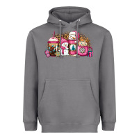 Storm pink Christmas winter snowman coffee Heavyweight Hoodie - Jasminsmagicworld