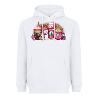 White pink Christmas winter snowman coffee Heavyweight Hoodie - Jasminsmagicworld