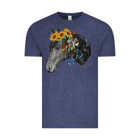 Vintage Denim black and white western horse Vintage Tee - RanaPortraitStore